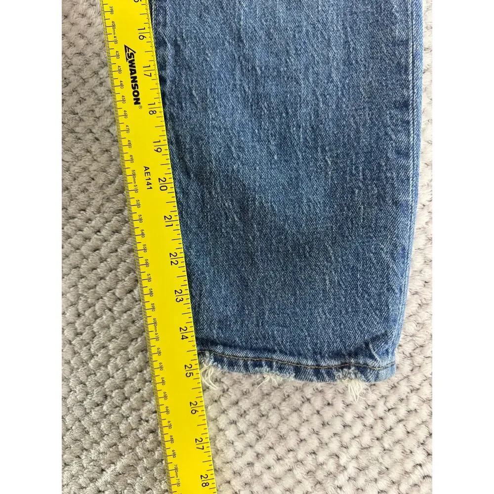 Madewell The High-Rise Slim Crop Boyjean Womens 29 Blue Denim